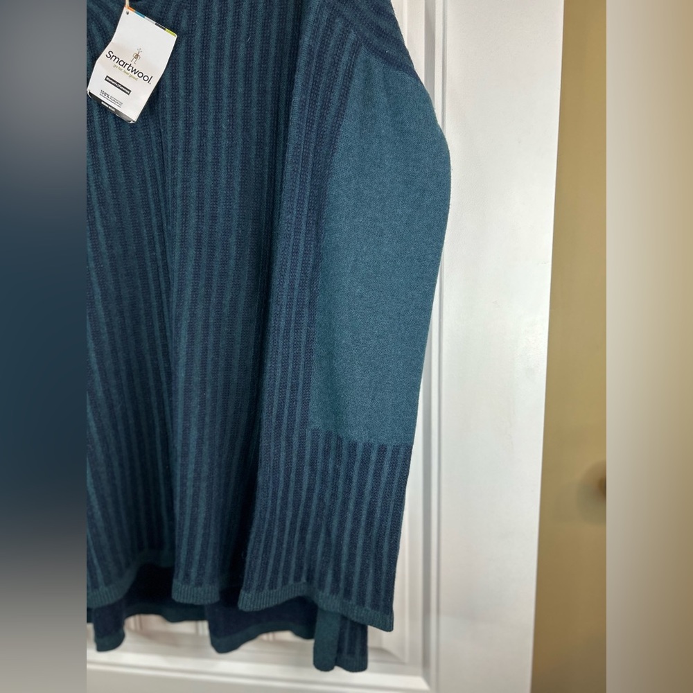 Smartwool Shadow Pine Colorblock Sweater Twilight Blue Heather Women’s Size XL - Picture 6 of 13